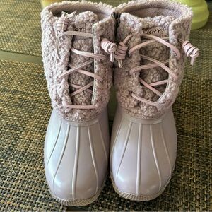 Sperry saltwater sherpa purple boots